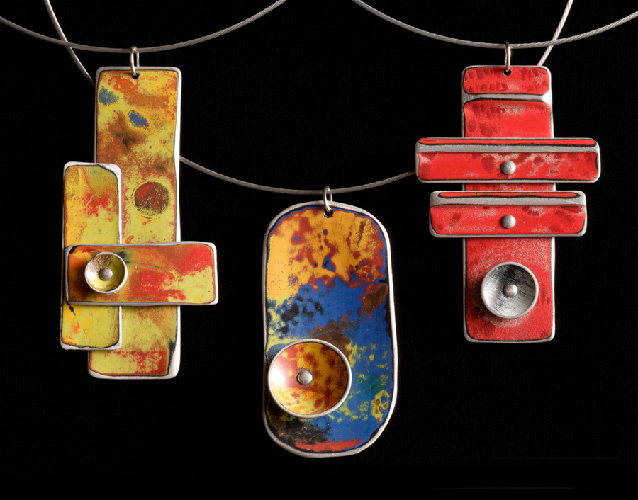 Geometric & Orbit Pendants :  : Peggy Petrey Abstract Wares Jewelry