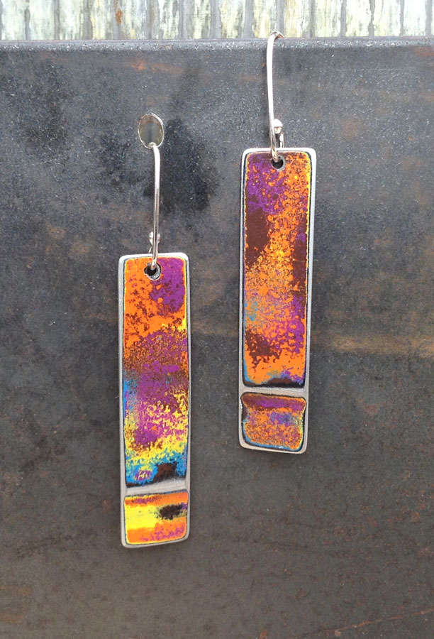 SSSE - 1 1/4" Single Short Sticks with 5/8" Sterling Earwires :  : Peggy Petrey Abstract Wares Jewelry