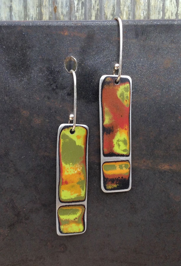 SSSE - 1" Single Short Sticks with 5/8" Sterling Earwires :  : Peggy Petrey Abstract Wares Jewelry