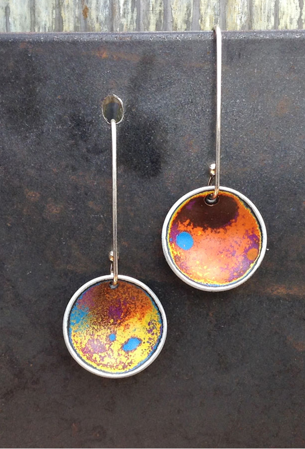 SDM - 5/8" Single Domes Medium with 1" Sterling Earwires :  : Peggy Petrey Abstract Wares Jewelry
