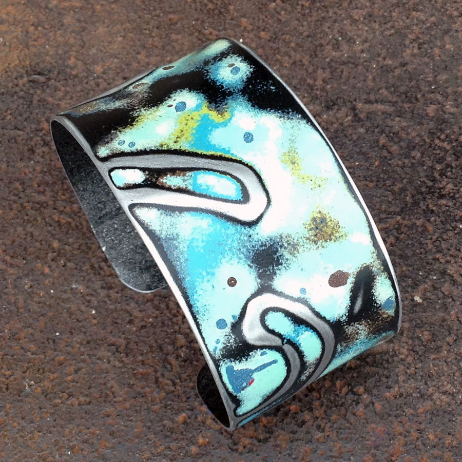 MC - 1 1/4" Medium Cuff :  : Peggy Petrey Abstract Wares Jewelry