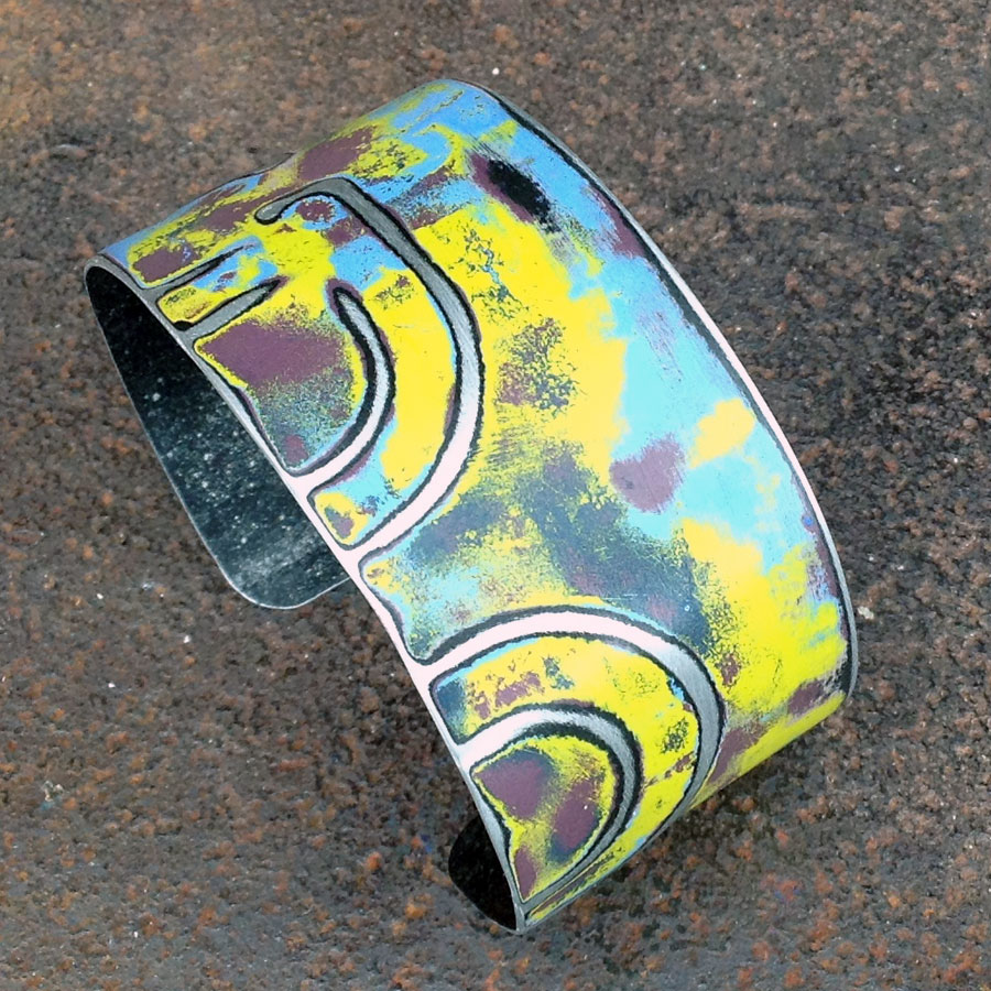 MC - 1 1/4" Medium Cuff :  : Peggy Petrey Abstract Wares Jewelry