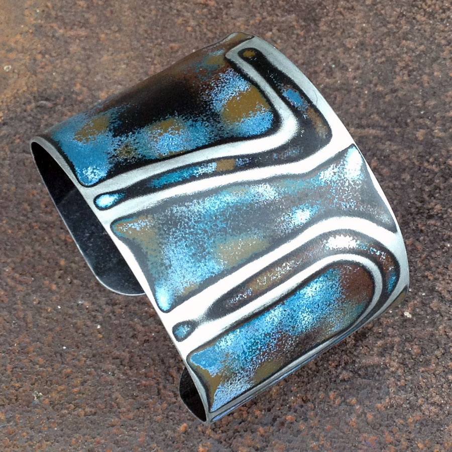 WC - 1 3/4" Wide Cuff :  : Peggy Petrey Abstract Wares Jewelry